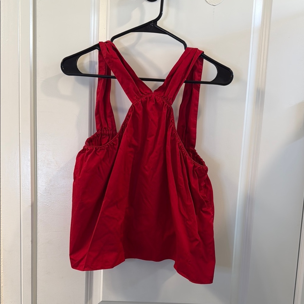 Red Sleeveless Women's Top